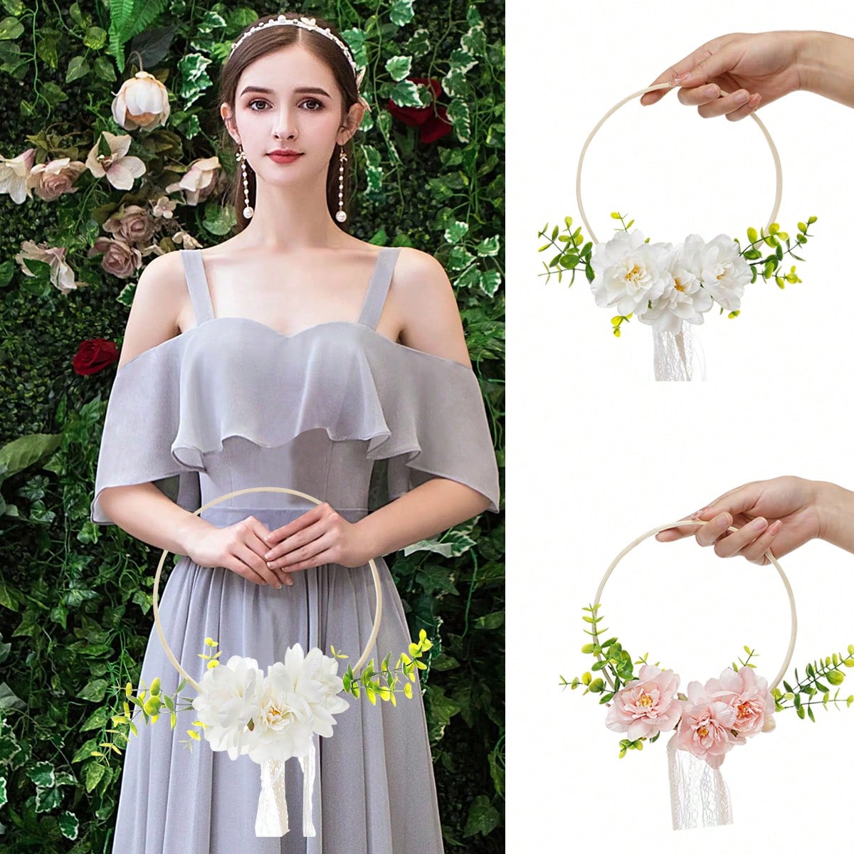 Tassel Fringe Trim - 1 Adet Düğün Yuvarlak Bambu Çiçek