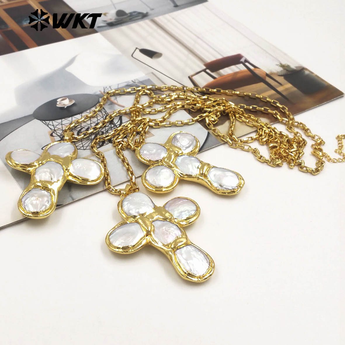 Pearl Trim Chain - WT-JN349 Yeni Tasarım Doğal Tatlı Su