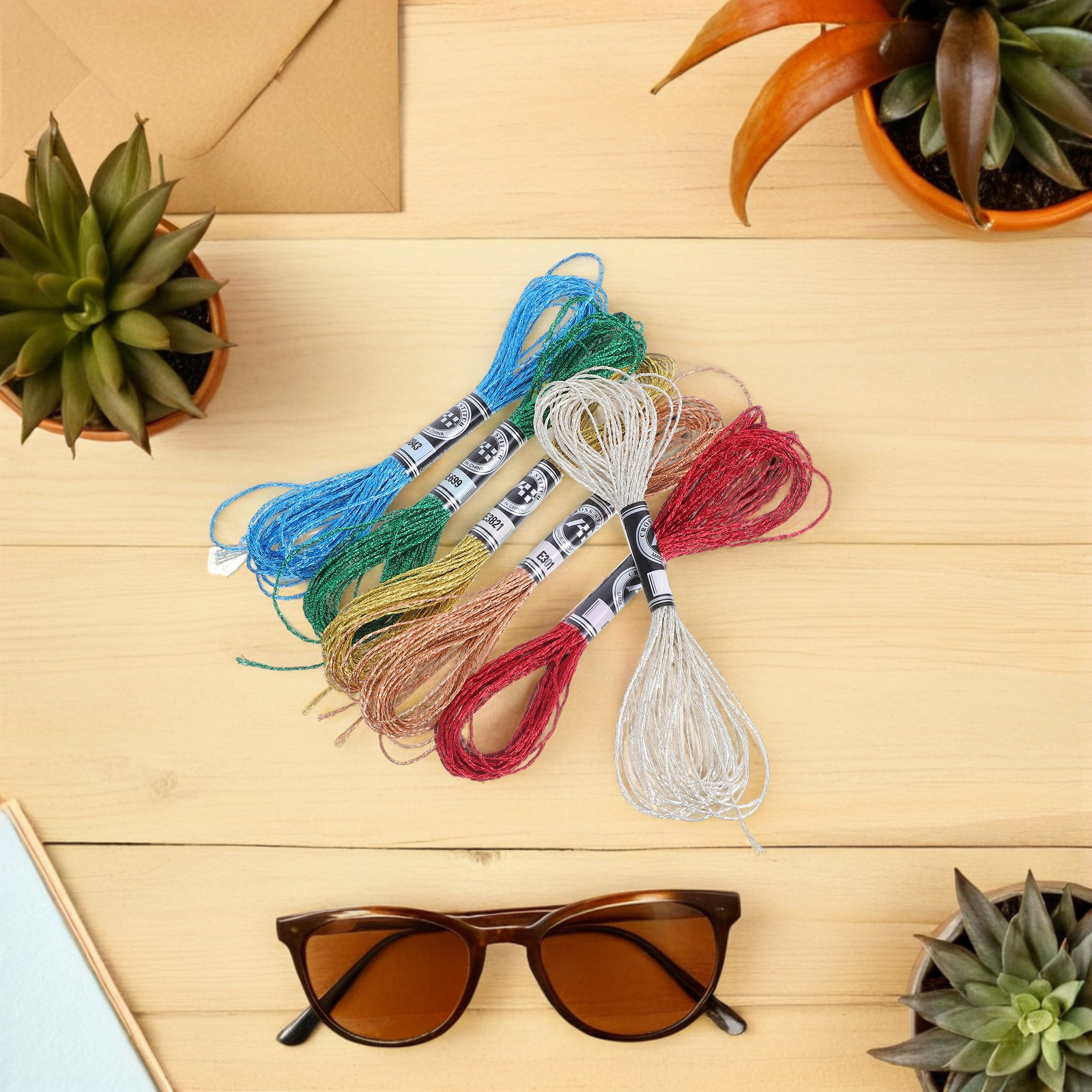 6 Adet Metalik İşleme İpliği,  - Embroidery Craft incelemesi ve fiyatı