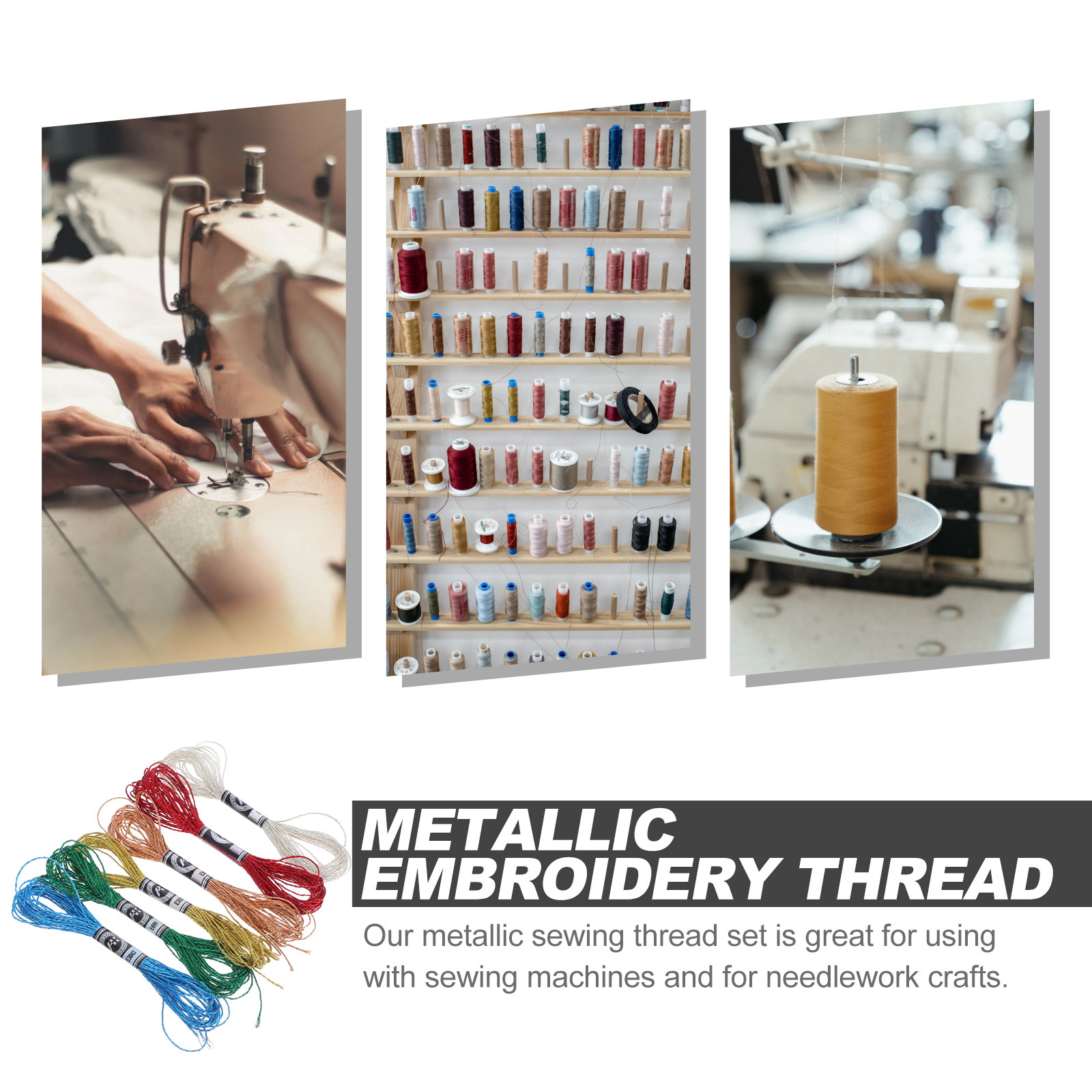 6 Adet Metalik İşleme İpliği,  - Embroidery Craft incelemesi ve fiyatı