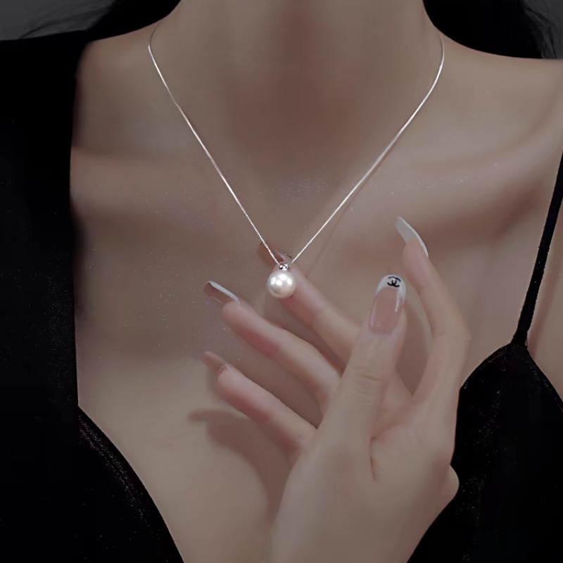 925 Ayar Gümüş 8mm İnci Kolye  - Pearl Trim Chain incelemesi ve fiyatı