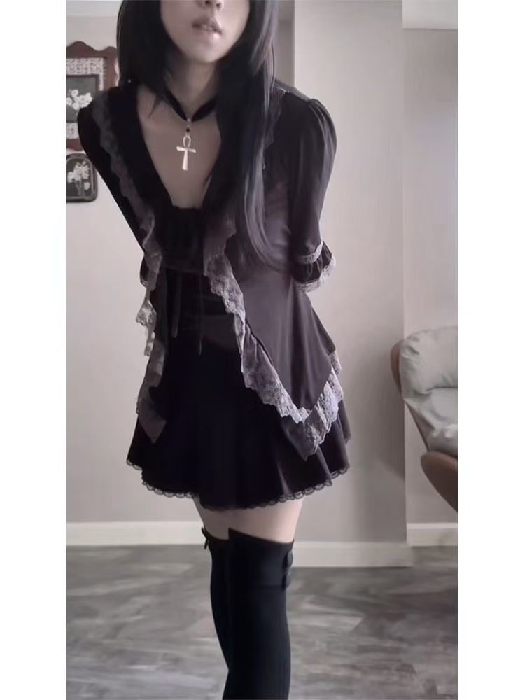 Japon Vintage Tarzı Tatlı Loli - Elastic Lace Trim incelemesi ve fiyatı