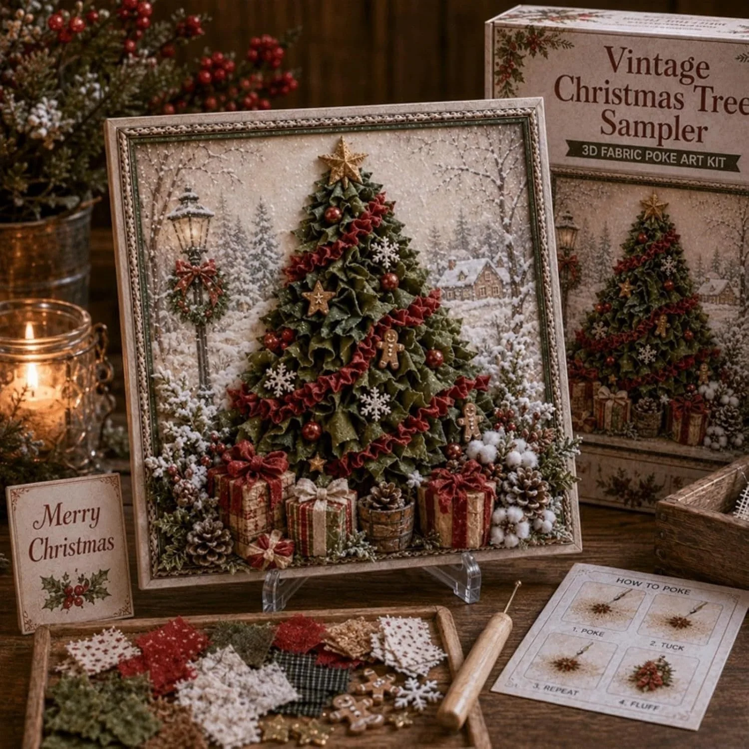 Vintage Noel Kumaşı, Delme San - Embroidery Craft incelemesi ve fiyatı