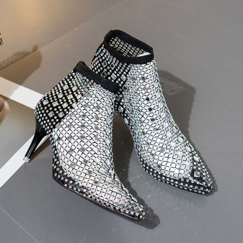 2023 Yaz Örgü Sandalet Çizmele - Crystal Mesh Fabric incelemesi ve fiyatı